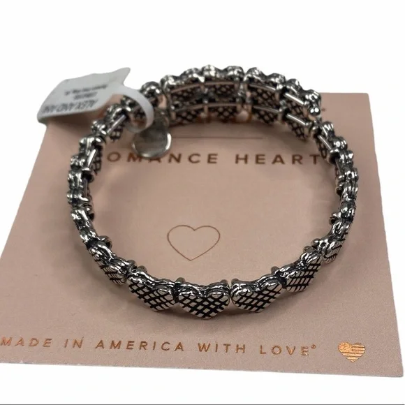 NWT Alex and Ani Romance Love Heart Limited Edition Wrap Bracelet Russian Silver - Picture 1 of 3
